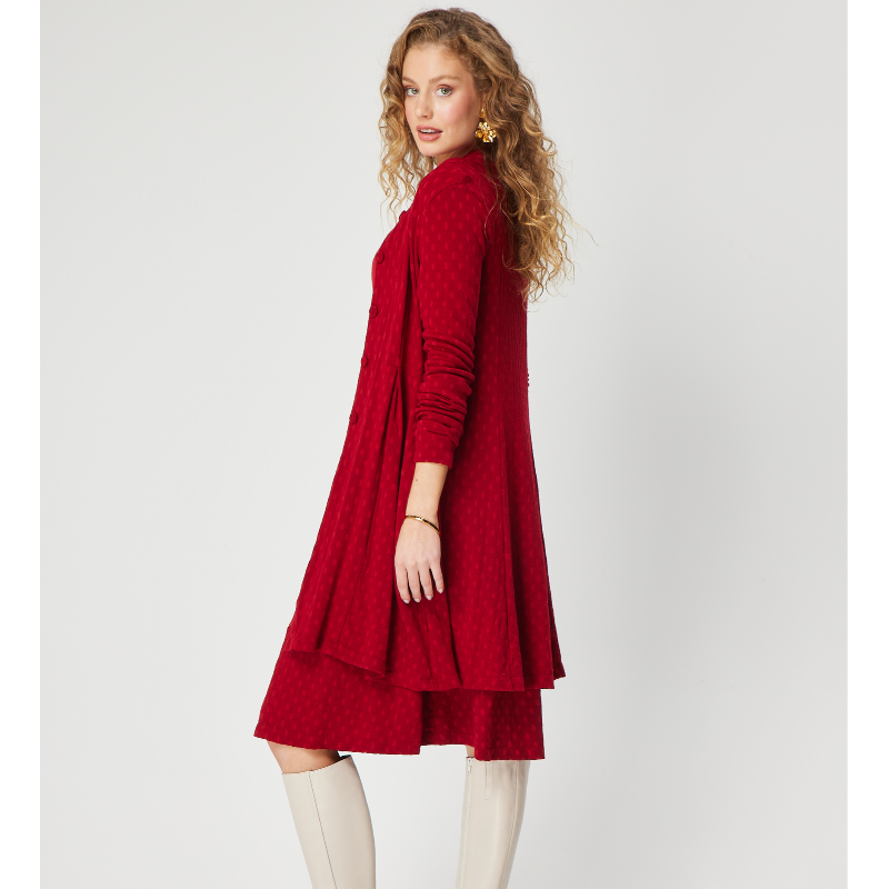 VE233: Francie Dress <br>Colour: SHIRAZ - Thumbnail (Preview) 2