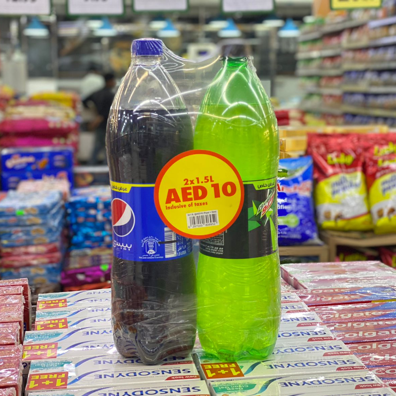 Pepsi & Dew  Bottle 2 x 1.5 L Offer Pack Main Image