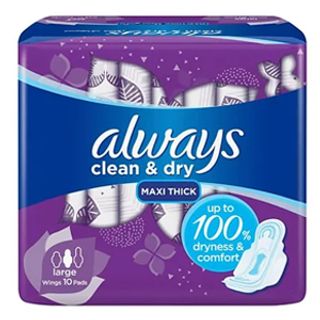 Always Clean & Dry Maxi 10 Pads