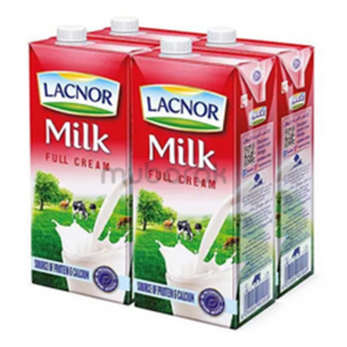 Lacnor UHT Full Cream Milk - 4 x 1 Ltr