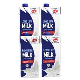 Al Ain Long Life Full Cream Milk 1L Pack of 4