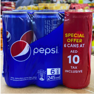 Pepsi Can 6 x 245ml Offer Pack