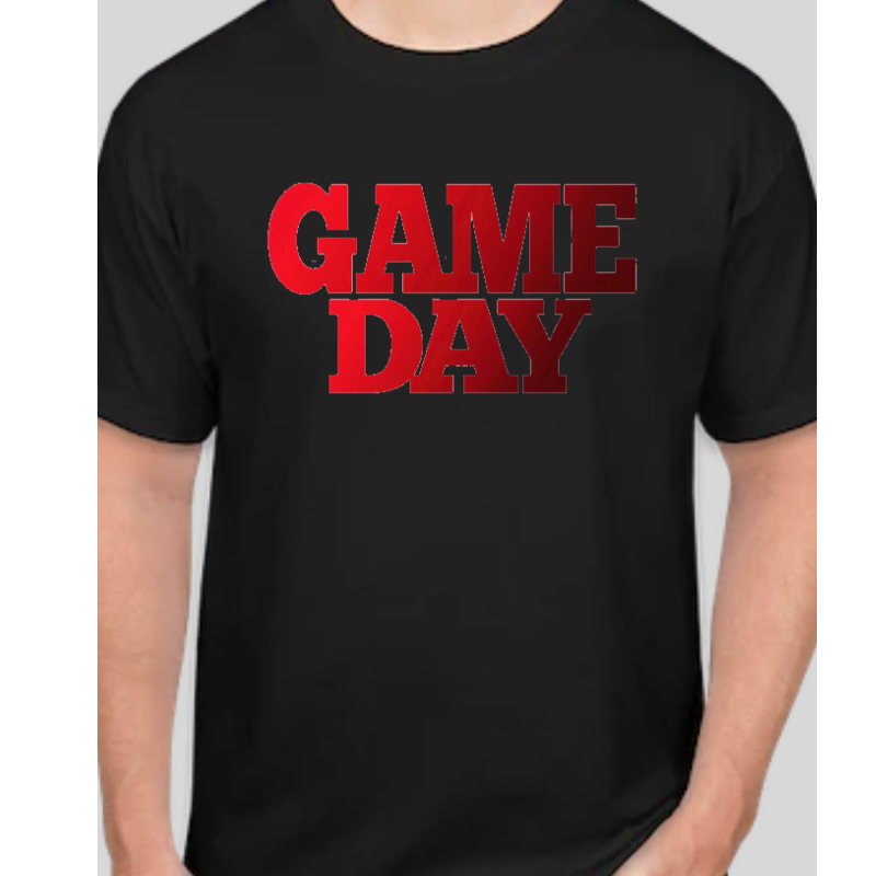 GAME DAY SHORT SLEEVE BLACK T-SHIRT Main Image