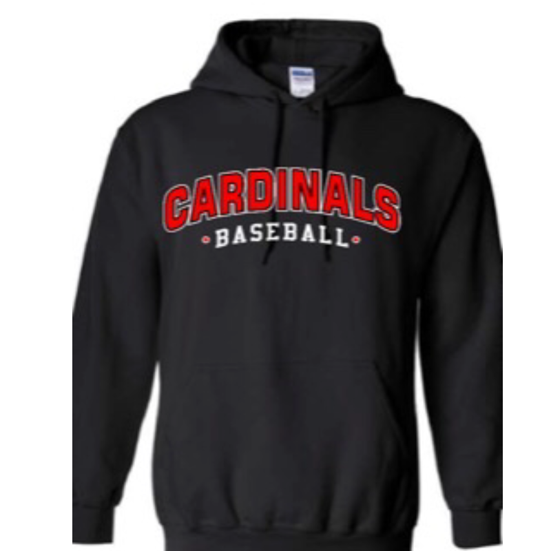 BLACK CARDINALS BASEBALL HOODIE SWEATSHIRT Main Image