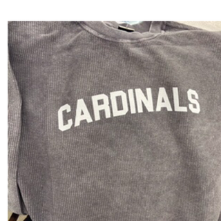 CHICKA-D CORDED CREW GRAY CARDINALS