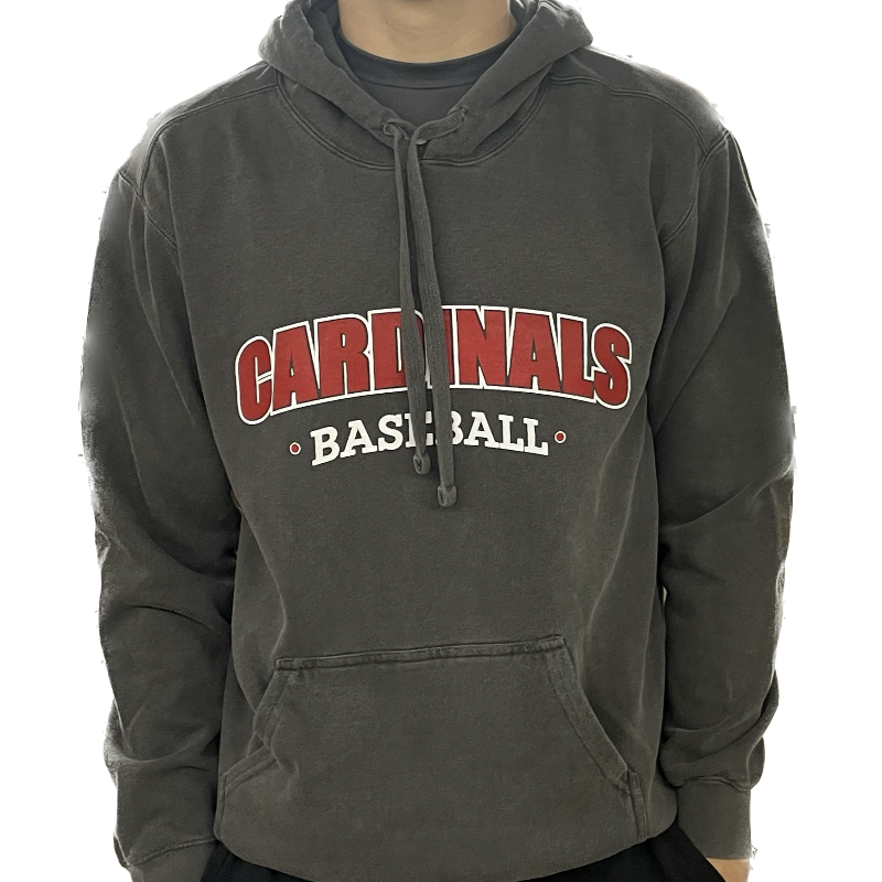 Comfort Colors Hoodie Sweatshirt - Cardinals Baseball Main Image