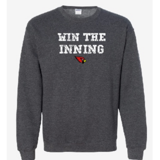 WIN THE INNING CREW NECK SWEATSHIRT Dark Gray • DT