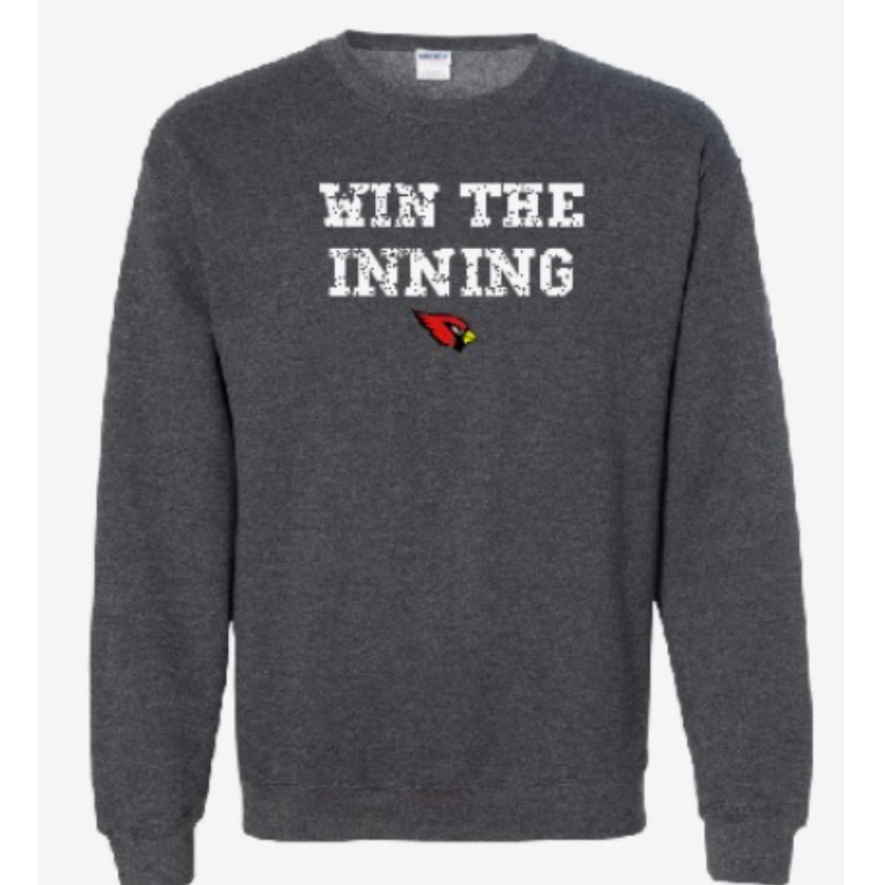 WIN THE INNING CREW NECK SWEATSHIRT Dark Gray • DT Main Image