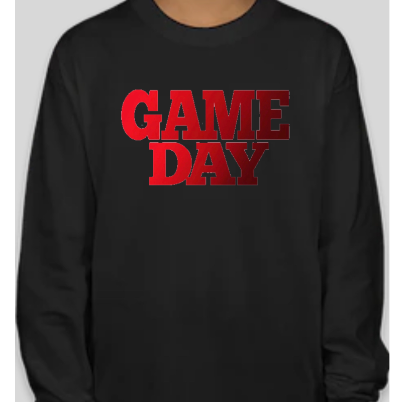 GAME DAY BLACK CREW NECK SWEATSHIRT Main Image