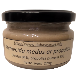 Krēmveida Medus ar Propolisu 270 gr. 