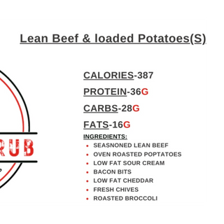 Lean Beef & loaded Potatoes(S)