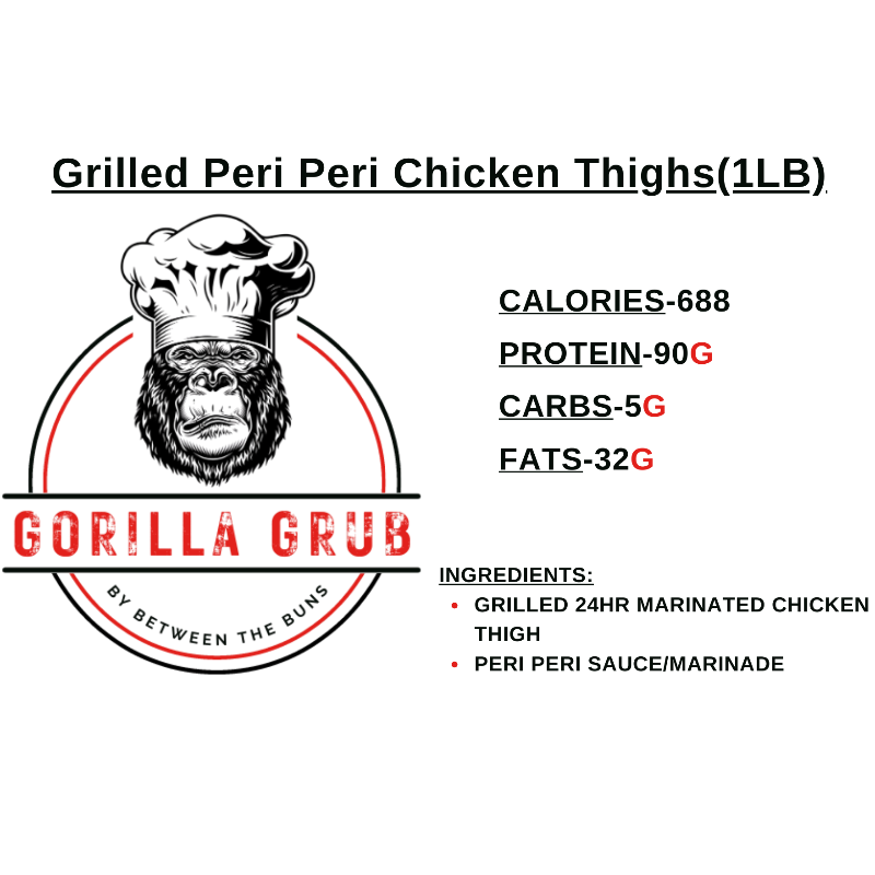 Grilled Peri Peri Chicken Thighs(1LB)
