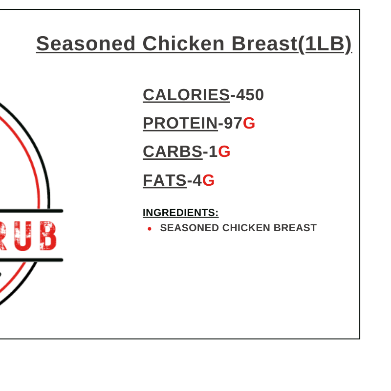 Seasoned Chicken(1LB) Large Image