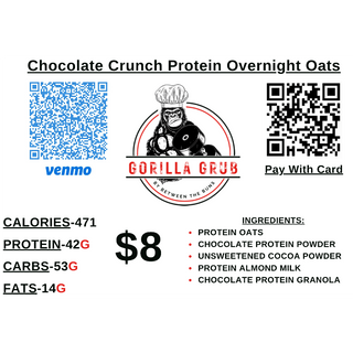 Chocolate Crunch Protein Overnight Oats