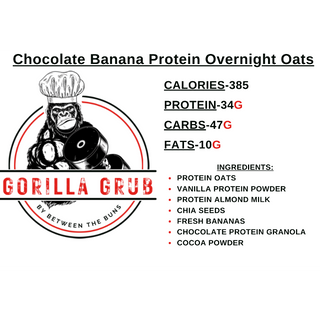 Chocolate Banana Protein Overnight Oats