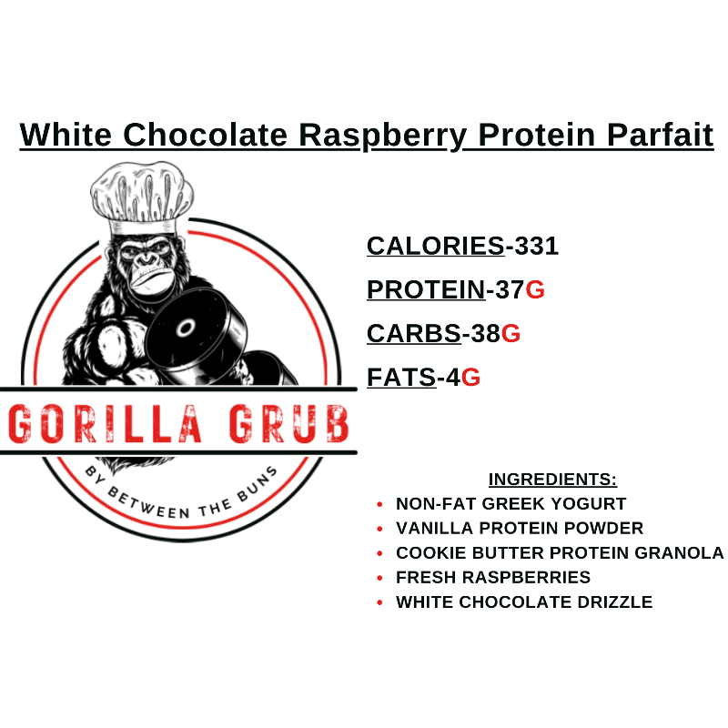 White Chocolate Raspberry Protein Parfait