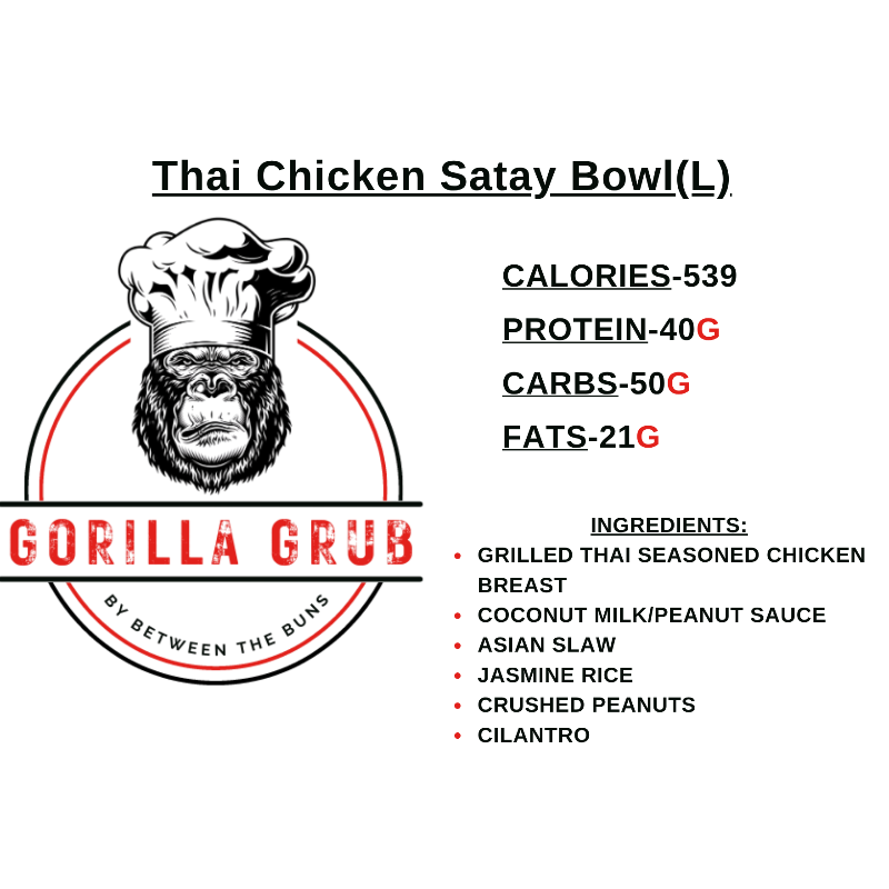 Thai Chicken Satay Bowl(L)
