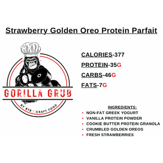 Strawberry & Golden Oreo Protein Parfait