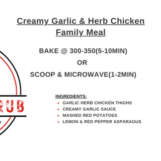 Creamy Garlic & Herb Chicken Family Meal