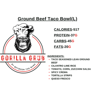 Ground Beef Taco Bowl(L)
