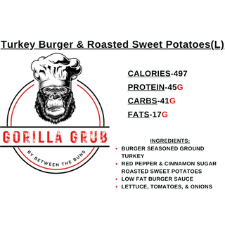 Turkey Burger & Roasted Sweet Potatoes(L)