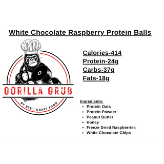 White Chocolate Raspberry Protein Balls