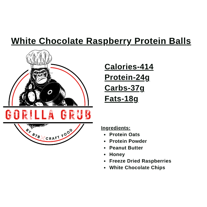 White Chocolate Raspberry Protein Balls