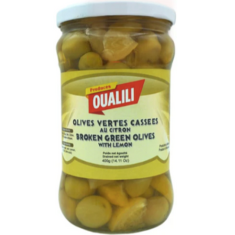 olives cassées avec citron 