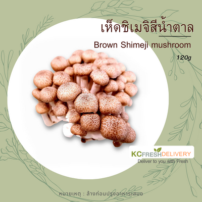 เห็ดชิเมจิสีน้ำตาล Brown Shimeji mushroom 120g