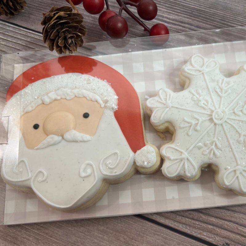 Two Cookie Gift Set -- Santa & Snowflake Main Image