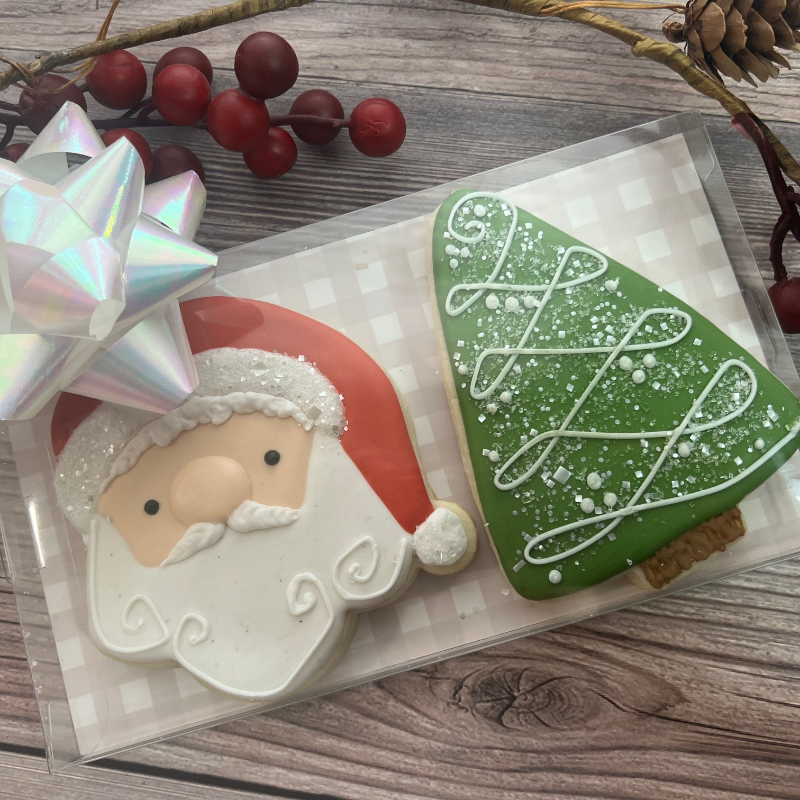 Two Cookie Gift Set -- Santa & Tree Main Image