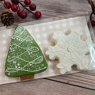 Two Cookie Gift Set -- Snowflake & Tree
