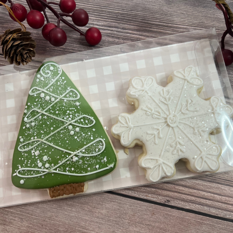 Two Cookie Gift Set -- Snowflake & Tree Main Image