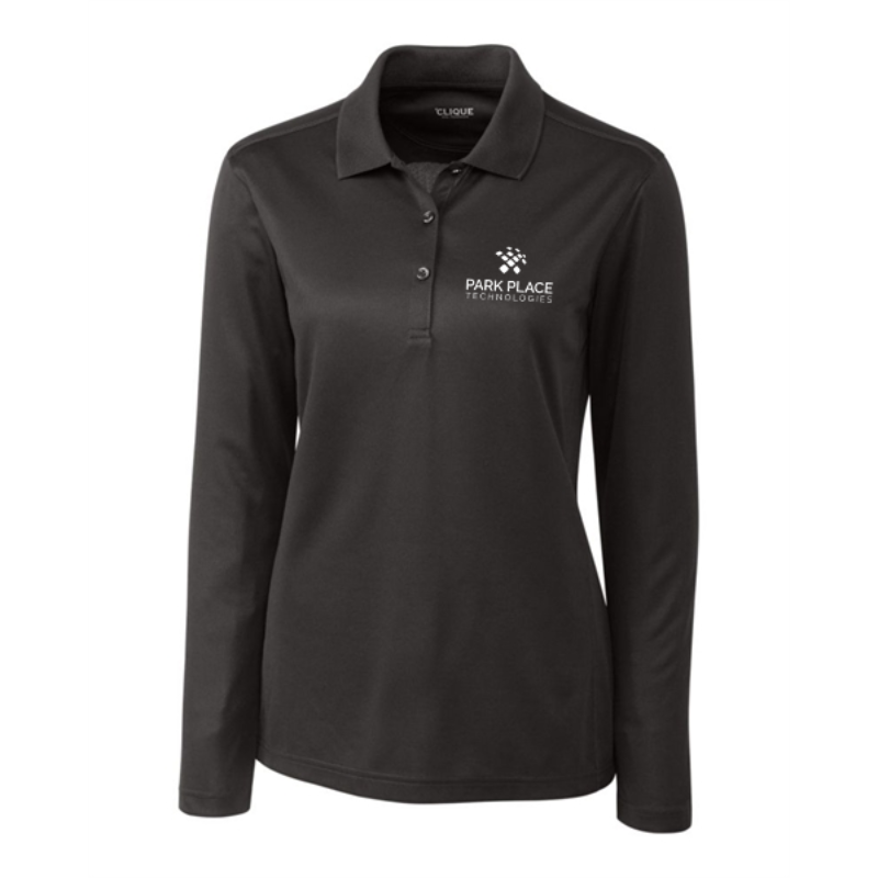 Clique Ice Pique Women's Long Sleeve Tech Polo, Titan Main Image