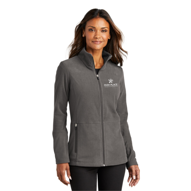 Port Authority Ladies Accord Microfleece Jacket, Pewter Main Image