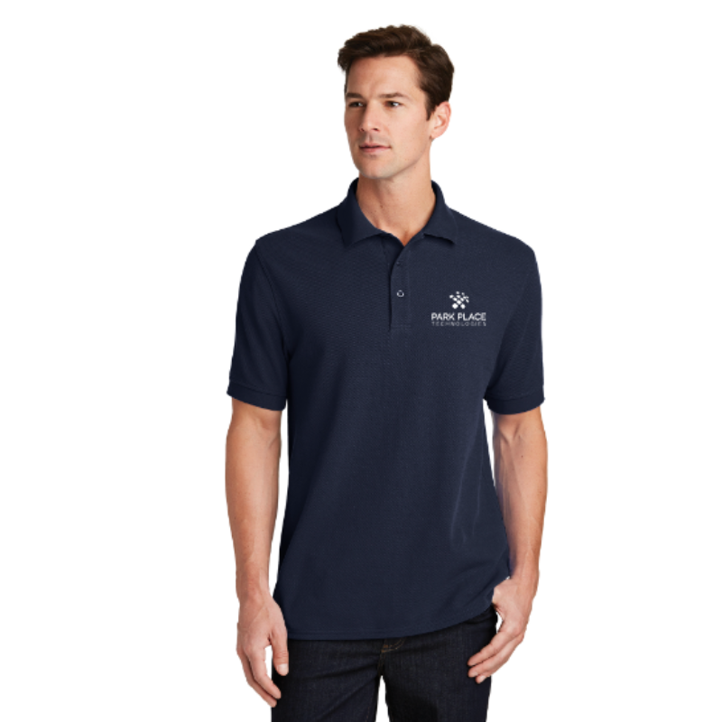 Port & Company Combed Ring Spun Pique Polo, Deep Navy Main Image