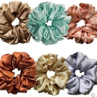 jazzy Silk Scrunchies Pack Of 6