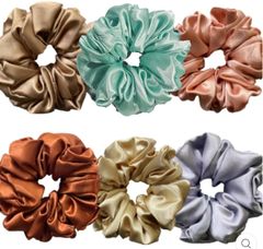 jazzy Silk Scrunchies Pack Of 6 Main Image