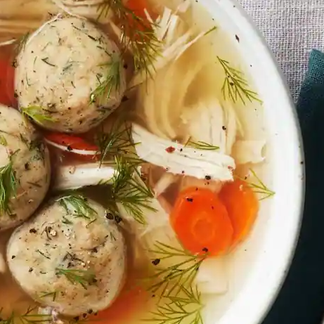 Chicken Soup w/ matzo balls 