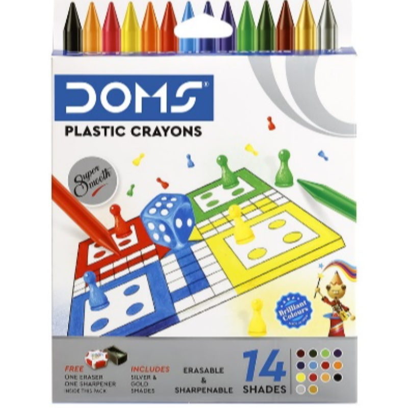 DOMS 14 Shades Plastic Crayons Main Image