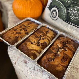 Sourdough Pumpkin Bread with Cream Cheese Swirl (mini loaf pan)