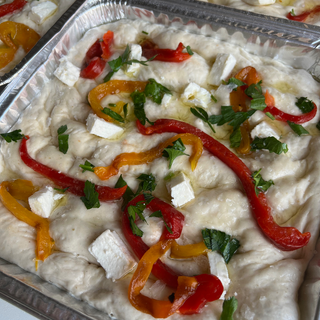 Roasted Bell Pepper and Feta Focaccia (550g)