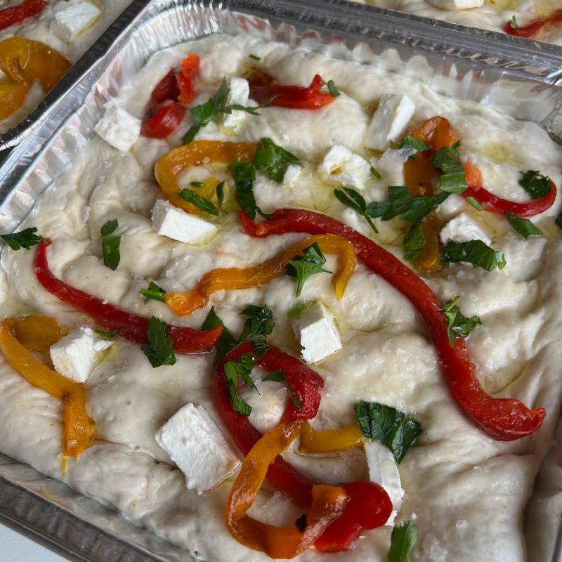 Roasted Bell Pepper and Feta Focaccia (550g) Main Image