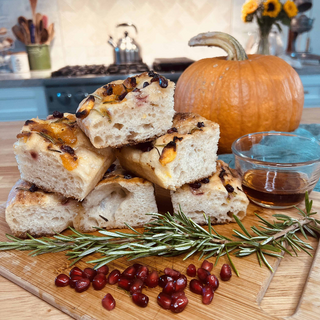 Pumpkin, Pomegranate Rosemary Focaccia (550g)