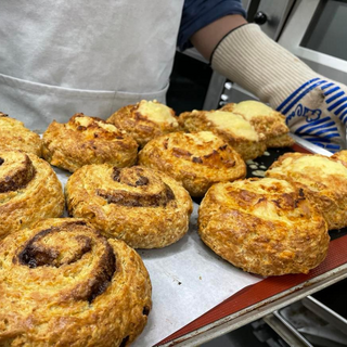 Layered cheese scone