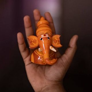 Wooden Ganesha Idol