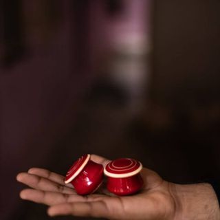 Wooden Haldi-KumKum Dabbas - Pair