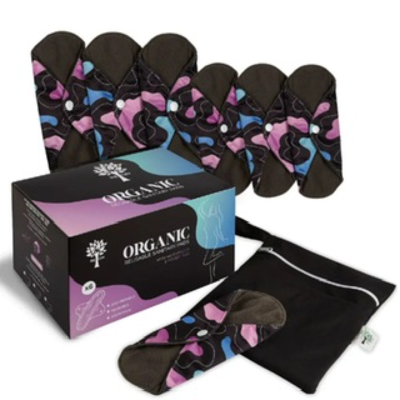 Reusable Heavy flow Sanitary Pads 6Pk  Main Image