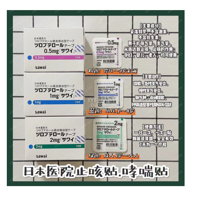 A11- 婴儿止咳贴 (粉色：婴儿 - 3岁未满) 