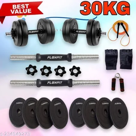 30 KG Adjustable Dumbbells Set Fitness Kit 